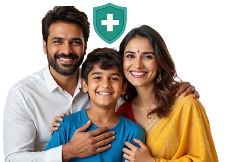 Family protected under a health insurance shield